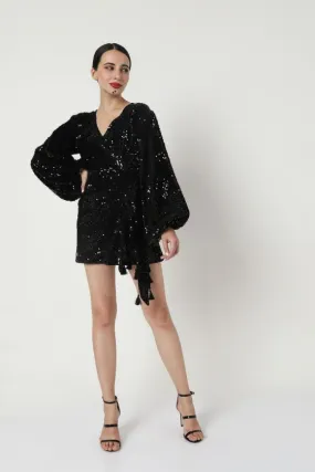 Black Sequin Dress