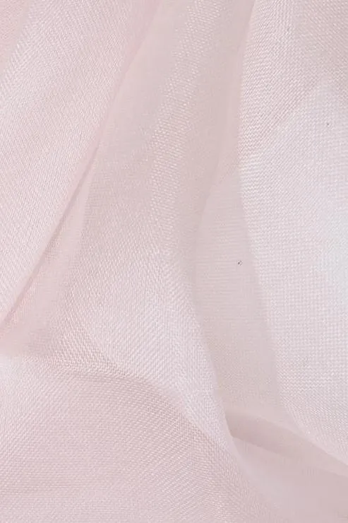 Blush Pink Silk Organza Fabric