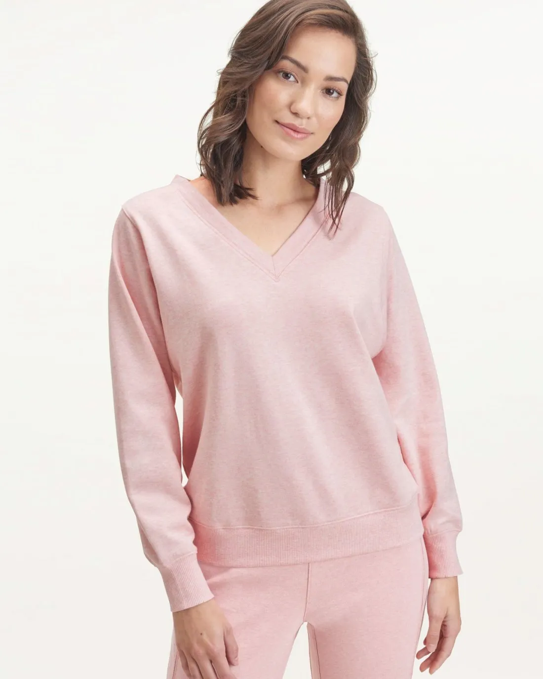 Botanical Dyed V-Neck Pullover