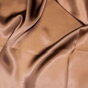 Brown Silk Charmeuse Fabric