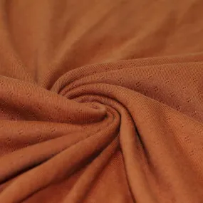 COGNAC MINI DIAMOND POINTELLE 100% COTTON JERSEY PER METRE