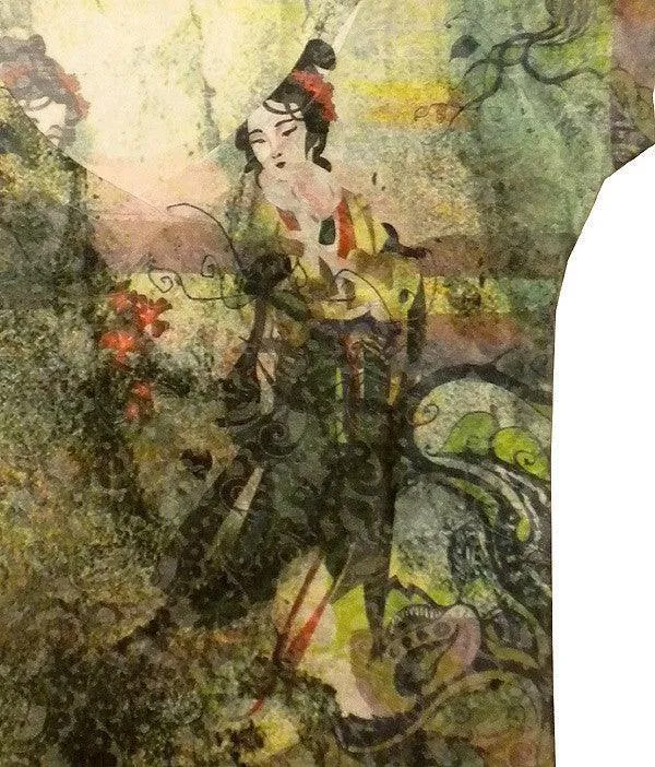 Geisha Burnout V-Neck Tee