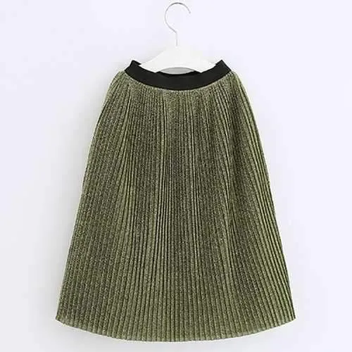 Girls Casual Party Pleated Skirts