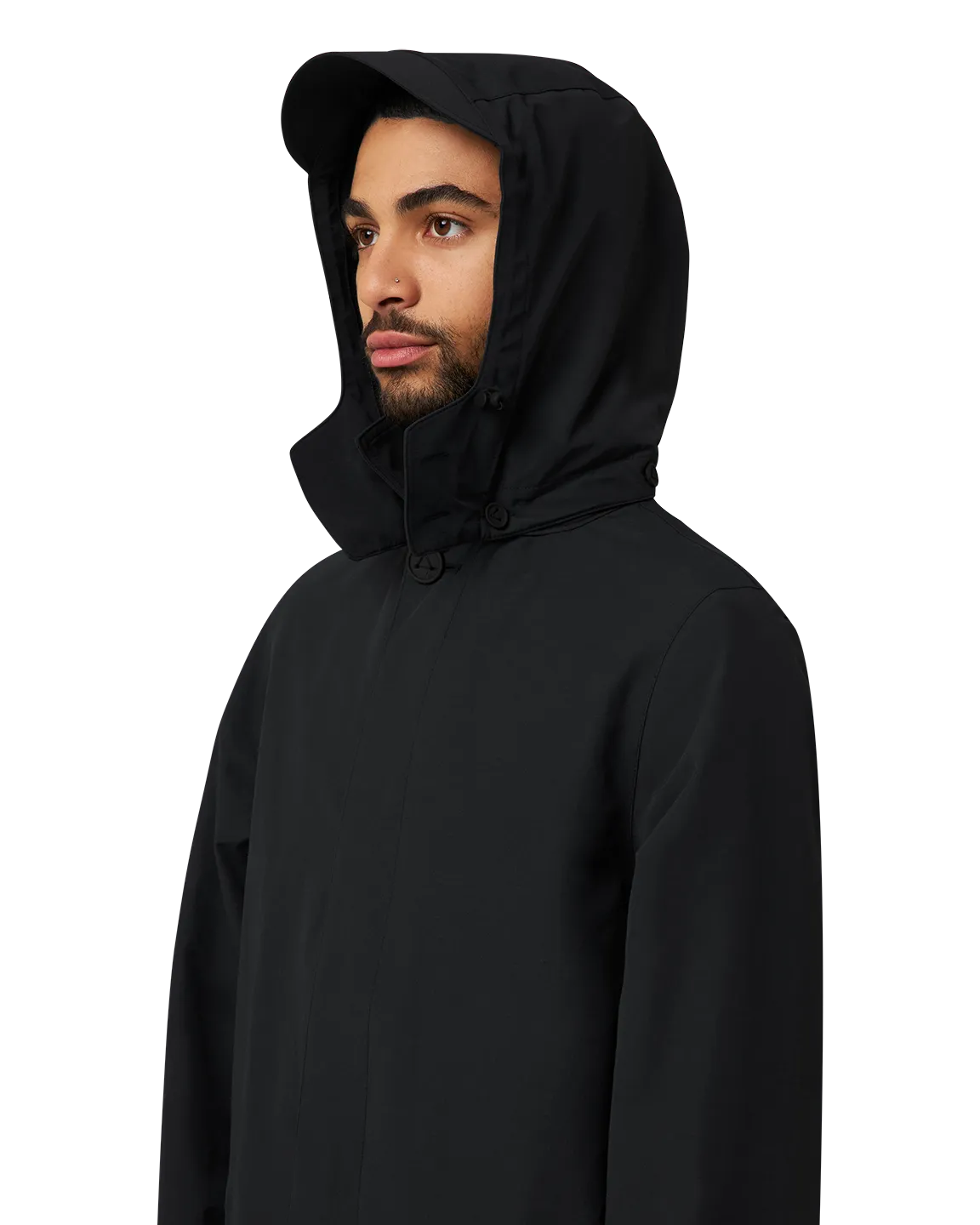 LAST ONE in L - Maium Mac Rain Coat or Poncho - Black