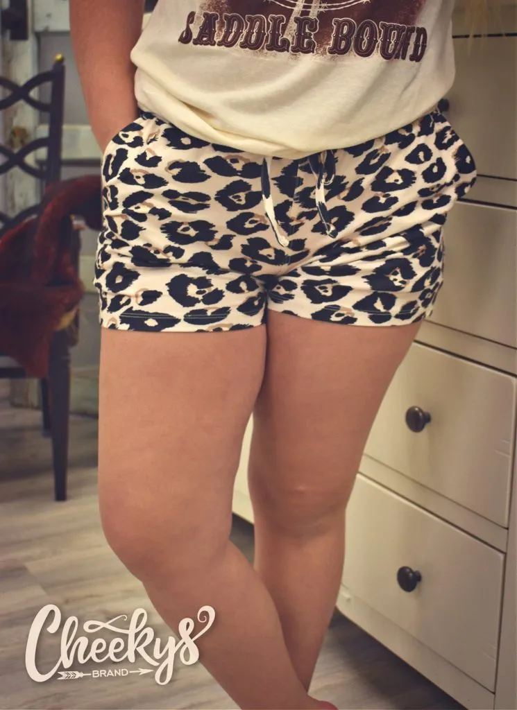 Leopard comfy shorts