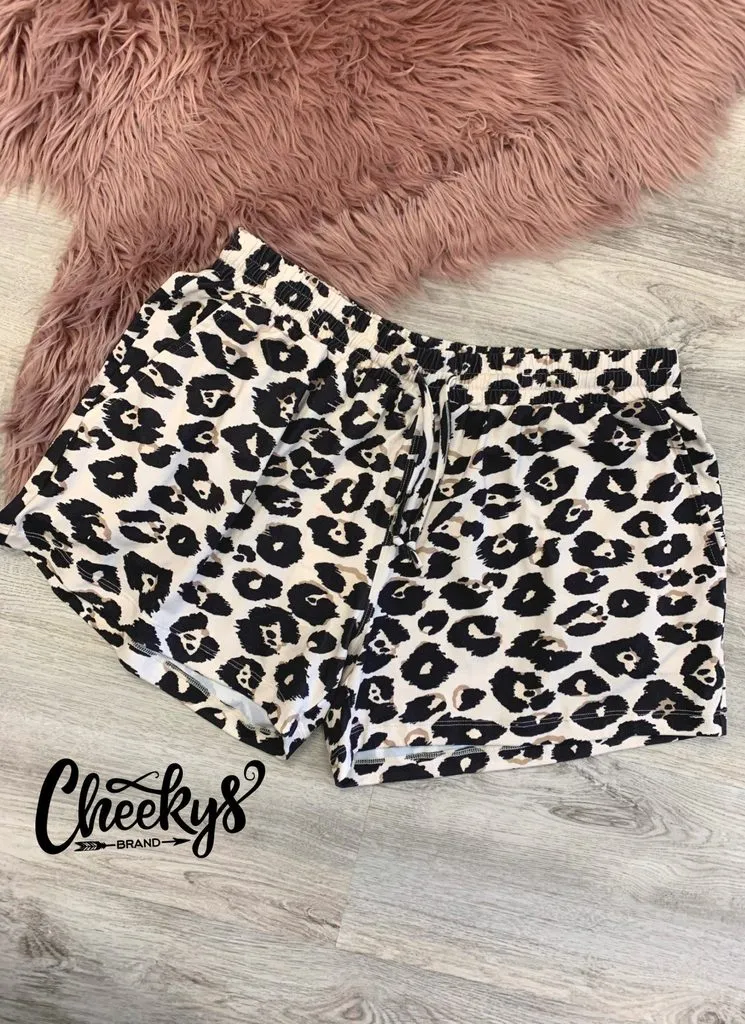 Leopard comfy shorts