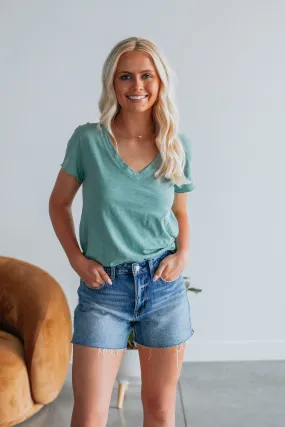 Luca Basic Tee - Jade