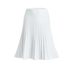 MM SUMMER PLEATED SKIRT- PURE WHITE.