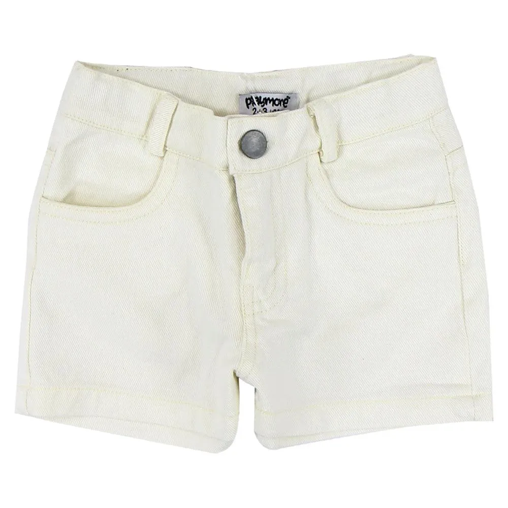 Off-white Gabardine Shorts