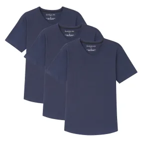 Organic V-Neck T-Shirt 3 Pack / Navy