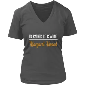 "I'd Rather Be reading MA" V-neck Tshirt