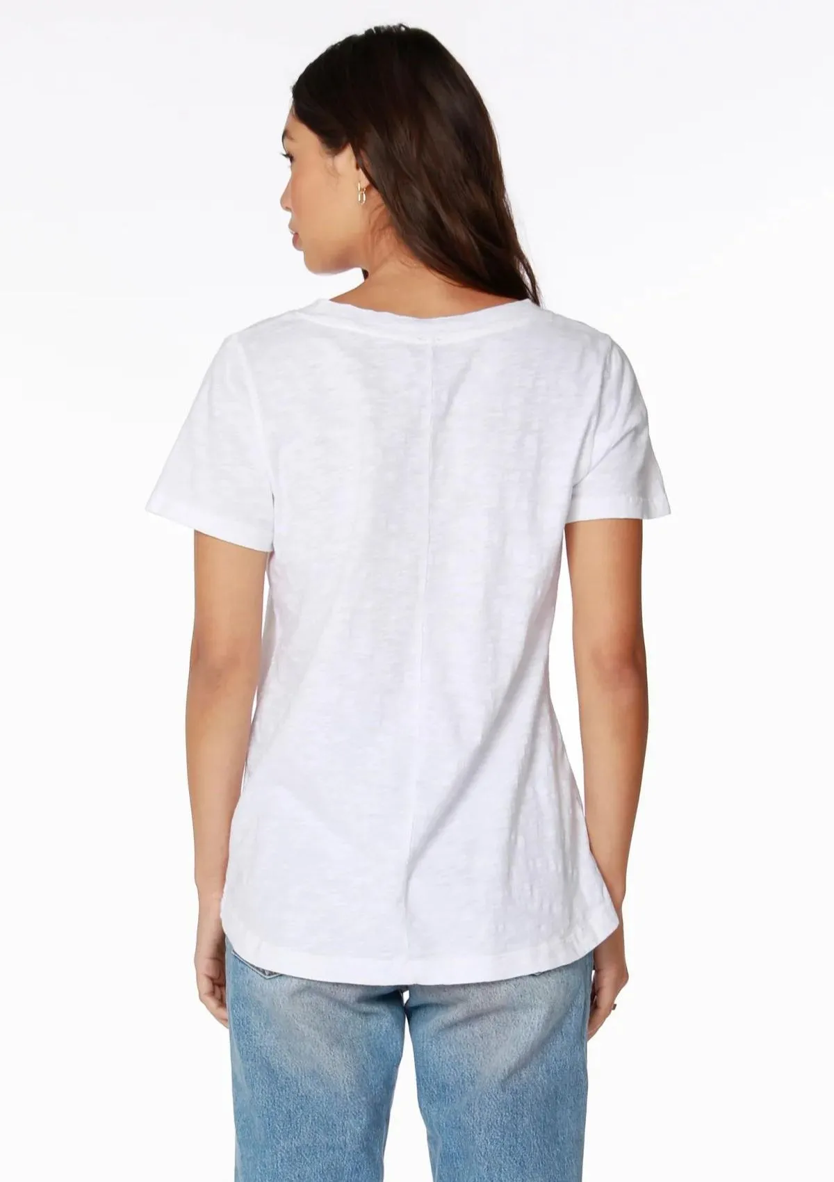 Shoulder Seam V-Neck Tee