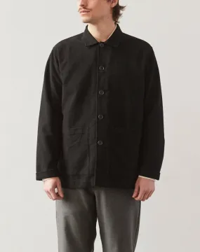 Universal Works Lightweight Moleskin Easy Overshirt, Black